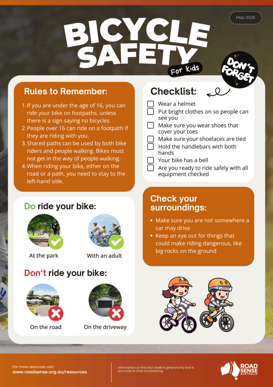 Preview Bicycle Safety - for kids - Fact Sheet